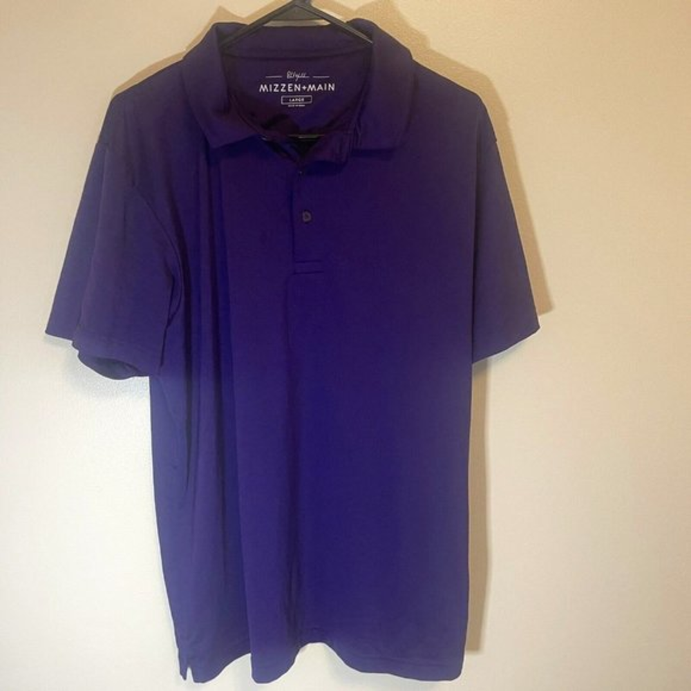 Mizzen + Main Performance Phil‎ Mickelson Polo Large Purple Mens Golf “Read”